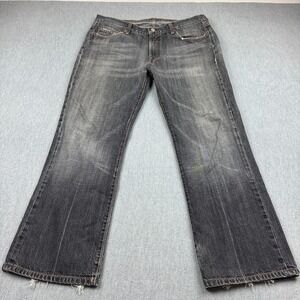 7 For All Mankind Jeans Men 36x29 Black Denim Bootcut Western Cotton Made in USA